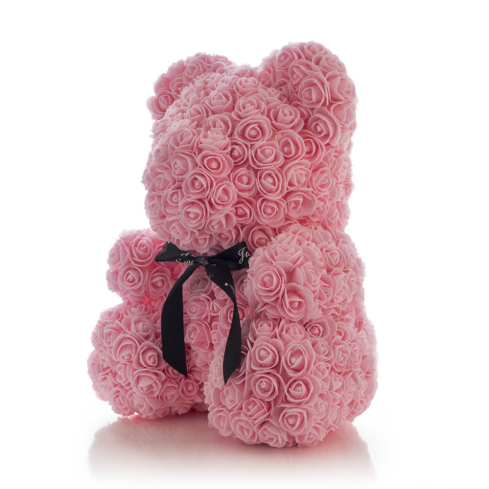 light pink rose bear